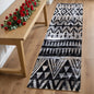 2' X 6' Black and Gray Aztec Washable Runner Rug