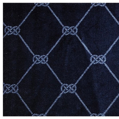 2' X 3' Navy Nautical Knots Washable Floor Mat