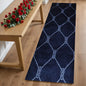 2' X 6' Navy Nautical Knots Washable Runner Rug