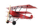 6" Red Metal Hand Painted Model Airplane