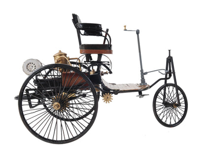 c1886 Three Wheeled Mercedes Benz Motor Car Sculpture