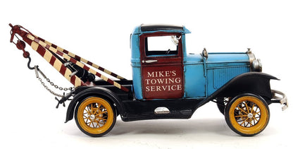 6" Blue And Black Metal Hand Painted Model Car