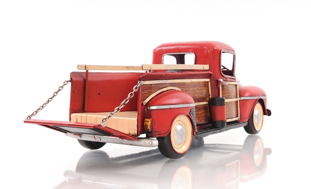 6" Red Metal Hand Painted Model Car