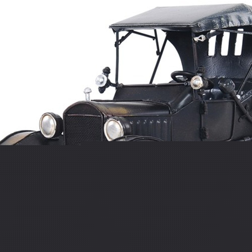 12" Black Metal c1908 Ford Model Car Tabletop Sculpture