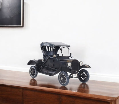 12" Black Metal c1908 Ford Model Car Tabletop Sculpture