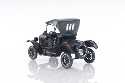 12" Black Metal c1908 Ford Model Car Tabletop Sculpture