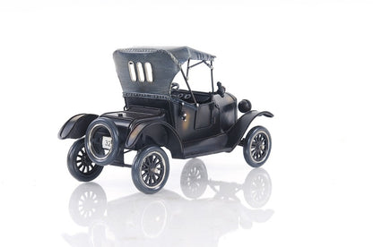 7" Black Metal Hand Painted Decorative Car