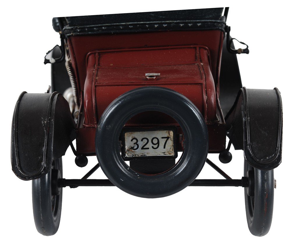 7" Red Metal Hand Painted Model Car