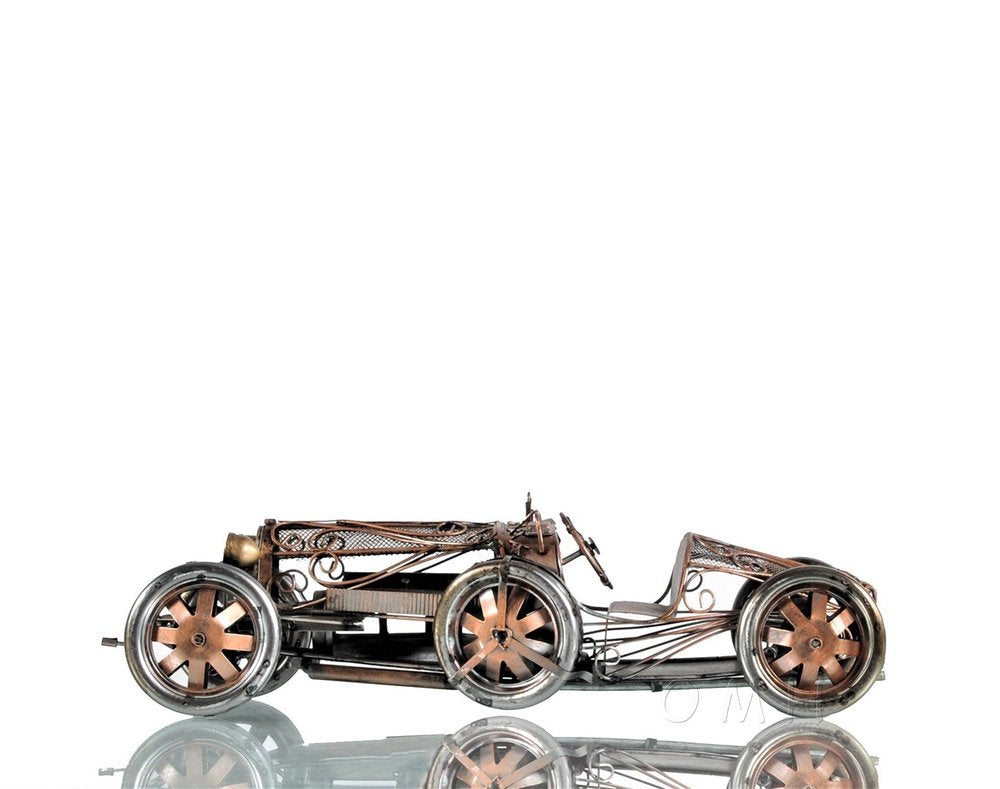 4" Silver Metal Hand Painted Model Car