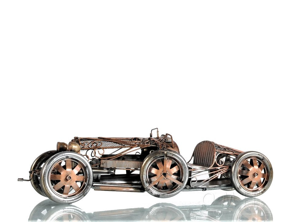 4" Silver Metal Hand Painted Model Car