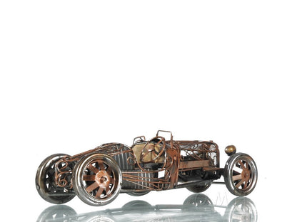 4" Silver Metal Hand Painted Model Car