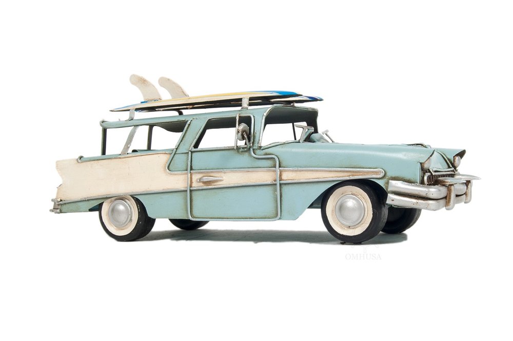 5" Blue Metal Hand Painted Model Car