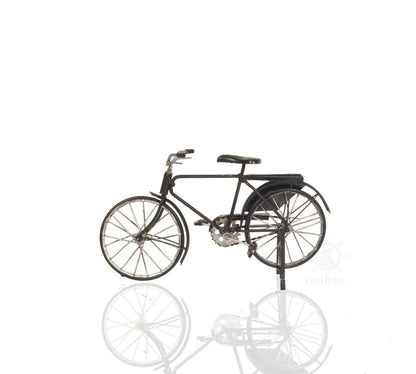 5" Gray Metal Hand Painted Bicycle Sculpture