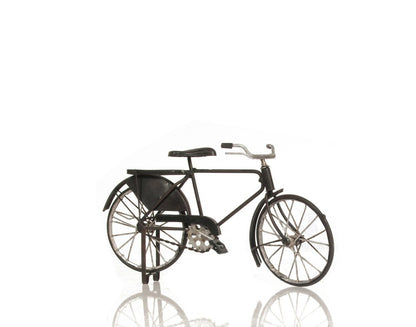 5" Gray Metal Hand Painted Bicycle Sculpture