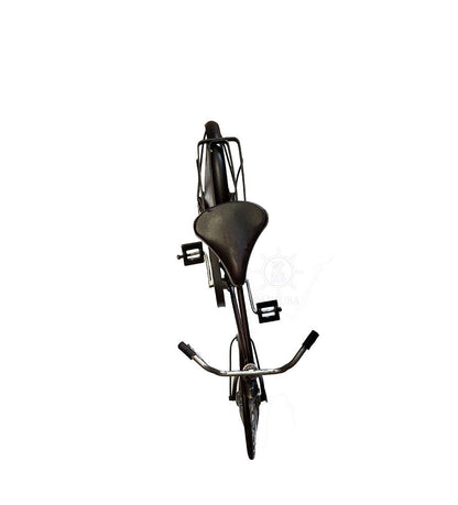 5" Gray Metal Hand Painted Bicycle Sculpture