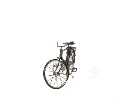 5" Gray Metal Hand Painted Bicycle Sculpture
