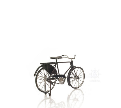 5" Gray Metal Hand Painted Bicycle Sculpture