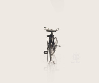 5" Gray Metal Hand Painted Bicycle Sculpture