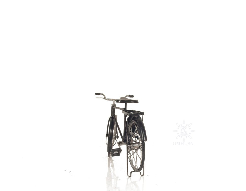 5" Gray Metal Hand Painted Bicycle Sculpture