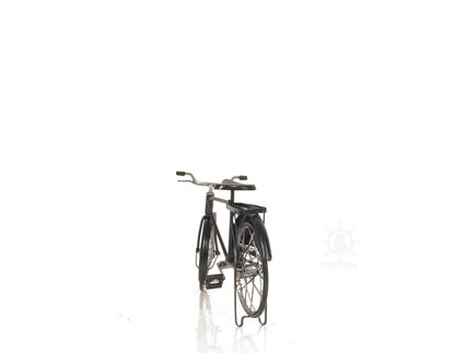 5" Gray Metal Hand Painted Bicycle Sculpture