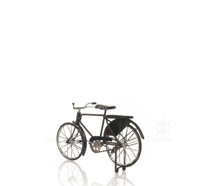 5" Gray Metal Hand Painted Bicycle Sculpture