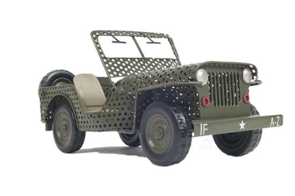 7" Green Metal Hand Painted Model Car