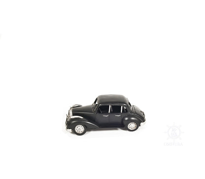 5" Gray Metal Hand Painted Model Car Tabletop Sculpture