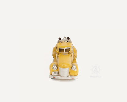 7" Yellow Metal Hand Painted Model Car