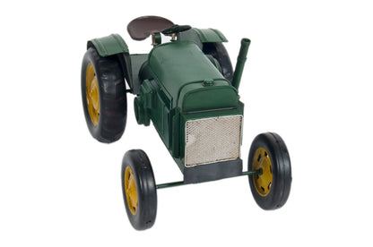 7" Green Metal Hand Painted Model Car Tabletop Sculpture