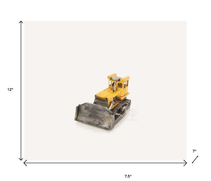 7" Yellow Metal Hand Painted Model Car
