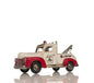 7" Red And White Metal Hand Painted Model Car