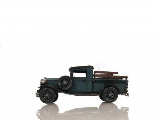 5" Dark Gray Metal Hand Painted Model Car Tabletop Sculpture