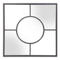 24" Graphite Metal Square Framed Accent Mirror