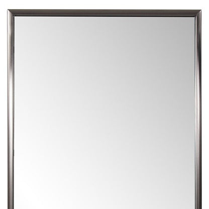 60" Gray Metal Framed Full Length Hanging Mirror
