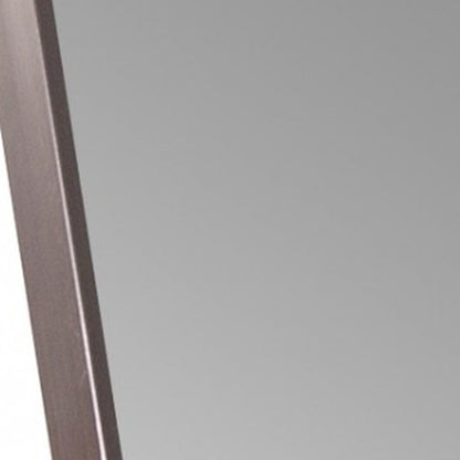 Sleek Brushed Brass Rectangular Full Length Standing Mirror