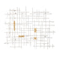 Contemporary Large White and Gold Geo Grid Wall Art