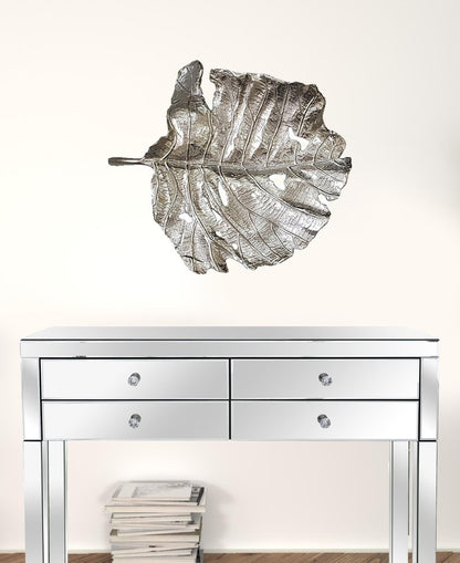 Set of Two Gray Aluminum Novelty Hanging Dimensional Sculpture