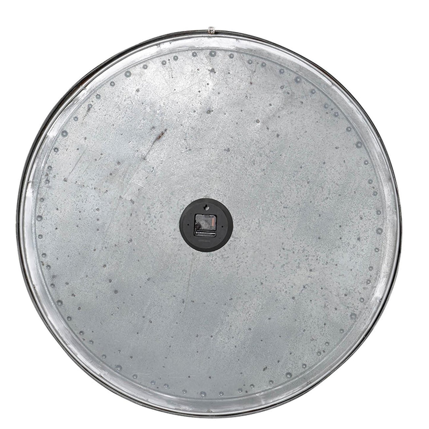 39" Rustic Galvanized Metal Round Wall Clock