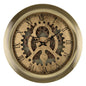 Gold Industrial Style Round Wall Clock