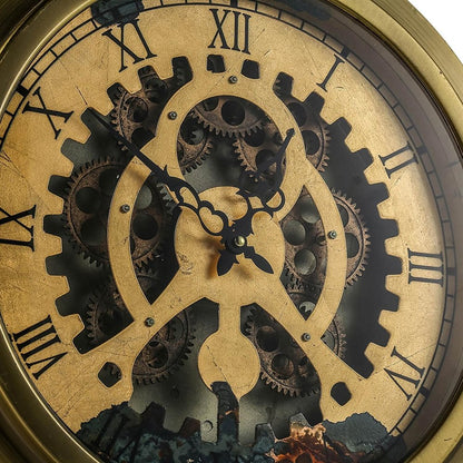 3" Gold Iron Wall Clock