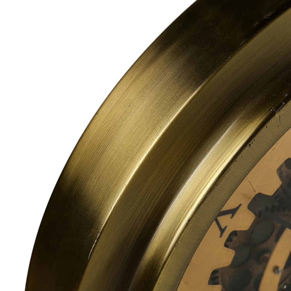 3" Gold Iron Wall Clock