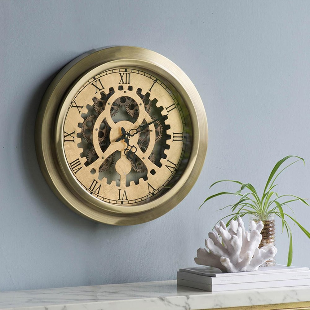 3" Gold Iron Wall Clock