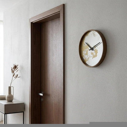 Gold Dust 14" Modern Round Wall Clock