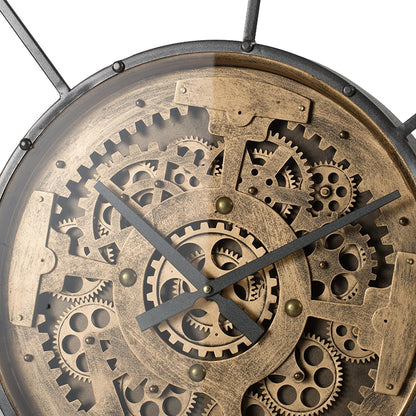 Round Decorative Gear Iron Wall Clock