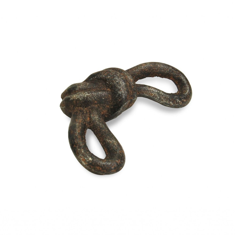 6" Gray Rustic Cast Iron Knot Tabletop Sculpture