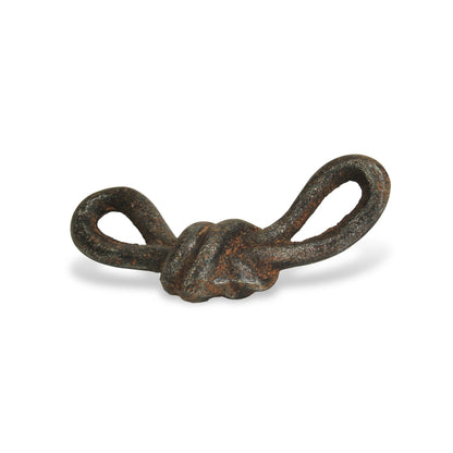 Rustic Gray Cast Iron Knot Sculpture