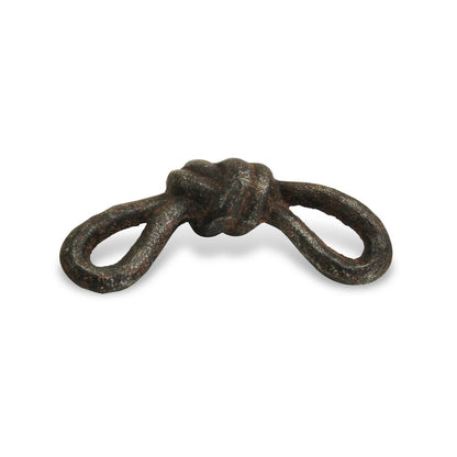 6" Gray Rustic Cast Iron Knot Tabletop Sculpture