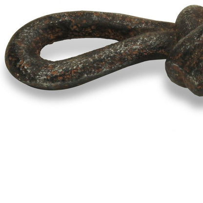 6" Gray Rustic Cast Iron Knot Tabletop Sculpture