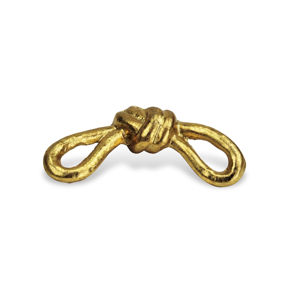 6" Gold Rustic Cast Iron Knot Tabletop Sculpture