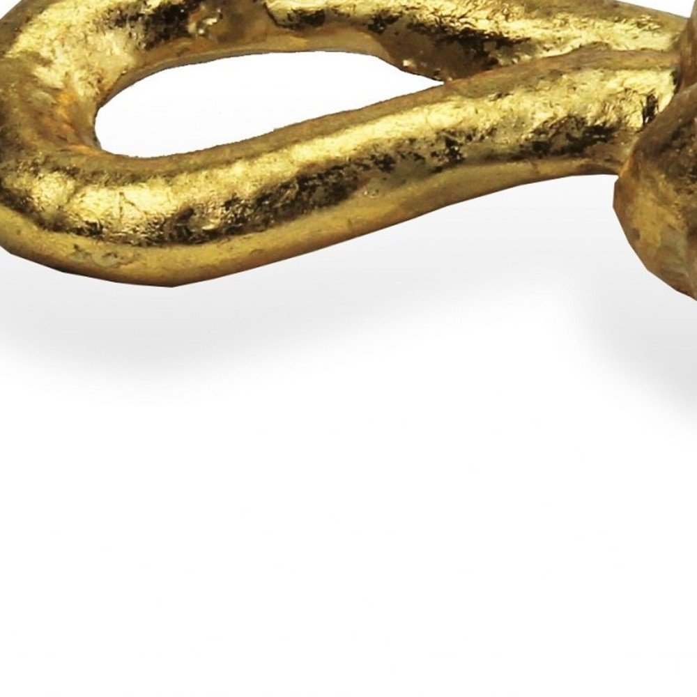 6" Gold Rustic Cast Iron Knot Tabletop Sculpture